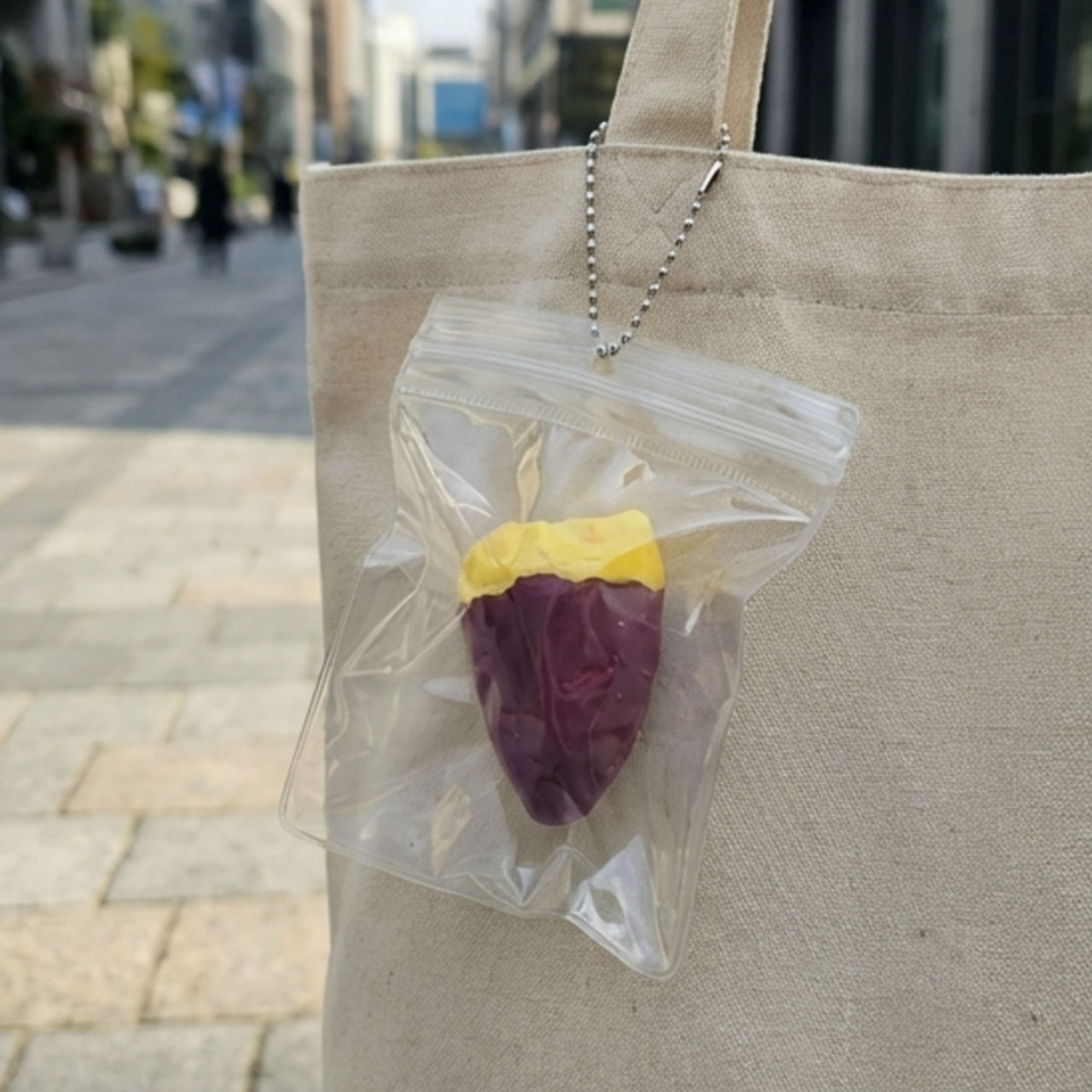 군 고구마 말랑이 지퍼팩 키링 힐링템 스퀴시 볼 주물럭 쫀득한 손장난감 스트레스볼 모찌 해소 이미지 7