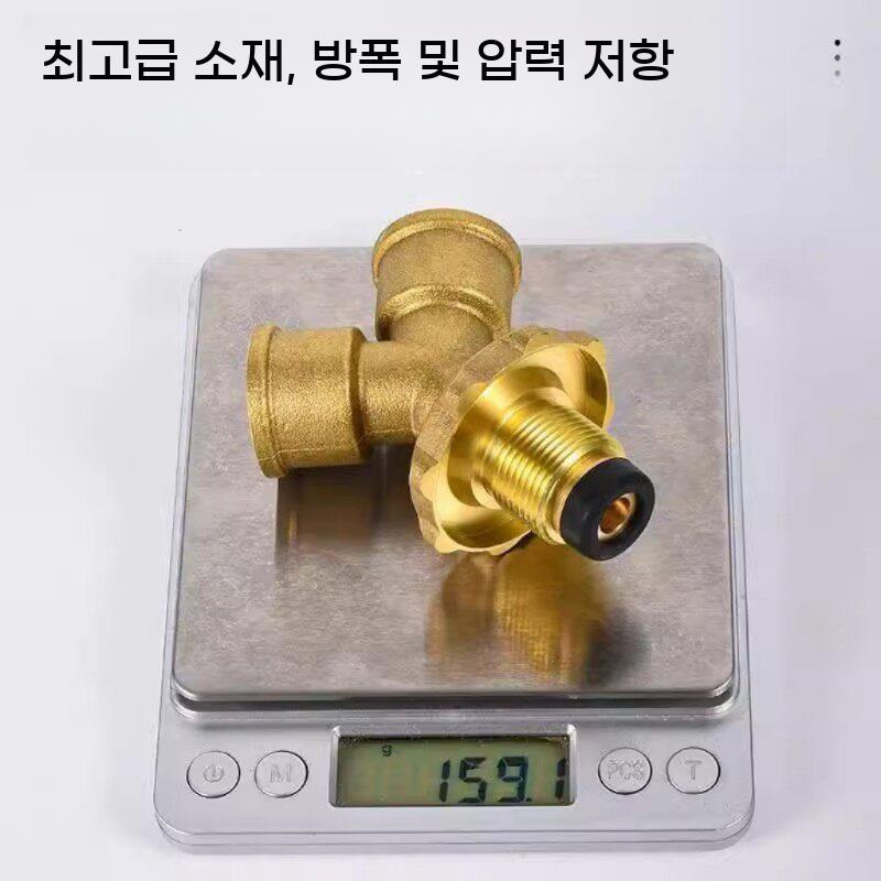 가스통 3웨이 분배 커넥터 가스 실린더 1분 2회로 연결 밸브 캠핑 분할 어댑터 - 상세 이미지 5