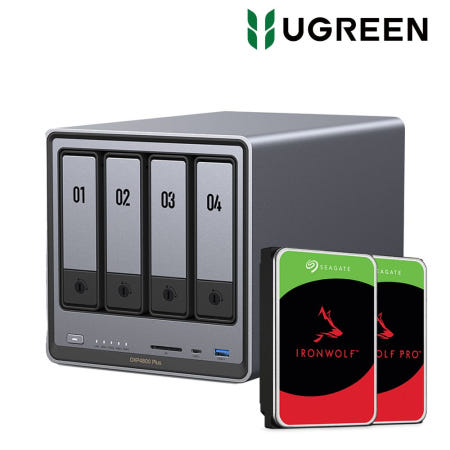 UGREEN NAS 유그린 DXP4800Plus 4베이 나스 IronWolf 16TB(4TBx4)