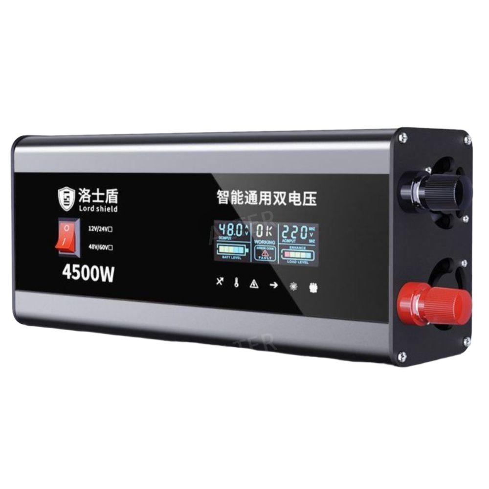 자동차 인버터 변압기 대용량 차량 12v 배터리 24v 48V60V 4500W 듀얼 팬 220V 12V - 상품 이미지