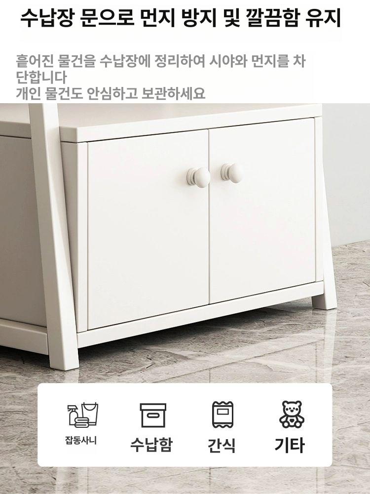 철제 수납 베란다 무타공 무볼트 조립 틈새 모듈 거실 조합 스타일 5단 블랙 60cmx3 - 상세 이미지 4