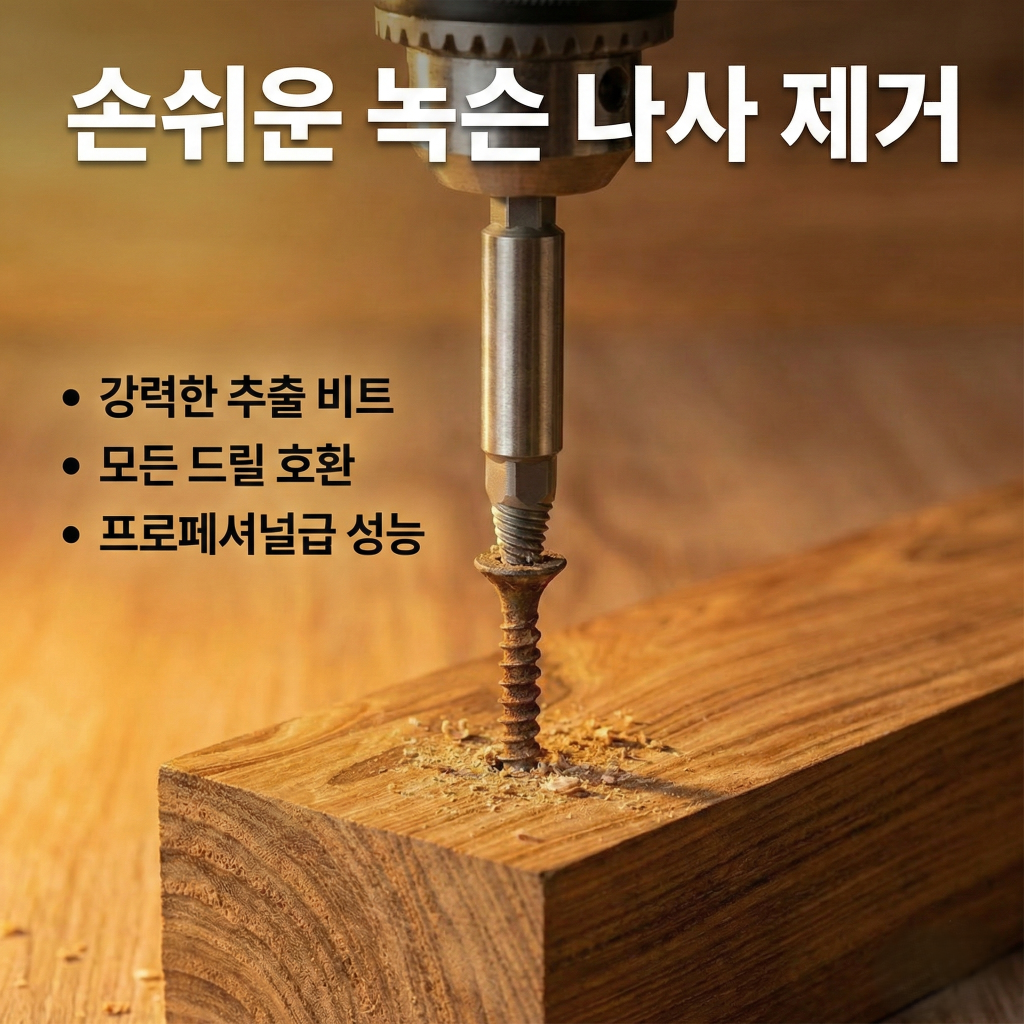 뭉개진 나사 못 빼는 공구 세트 녹슨 볼트 제거기 스크류 익스트랙터 - 상세 이미지 4