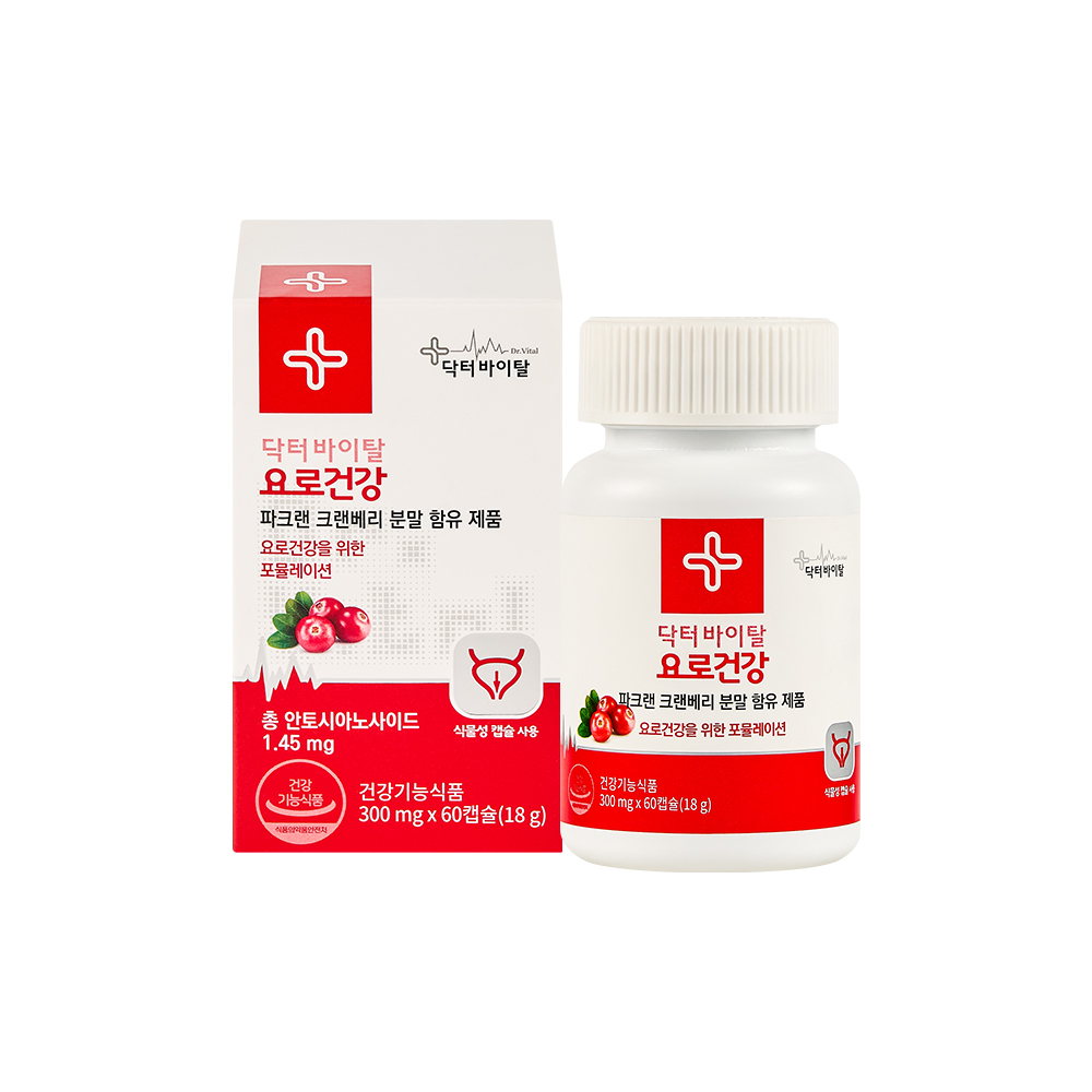 닥터바이탈 요로건강 크랜베리 60캡슐, 1개 - 상품 이미지