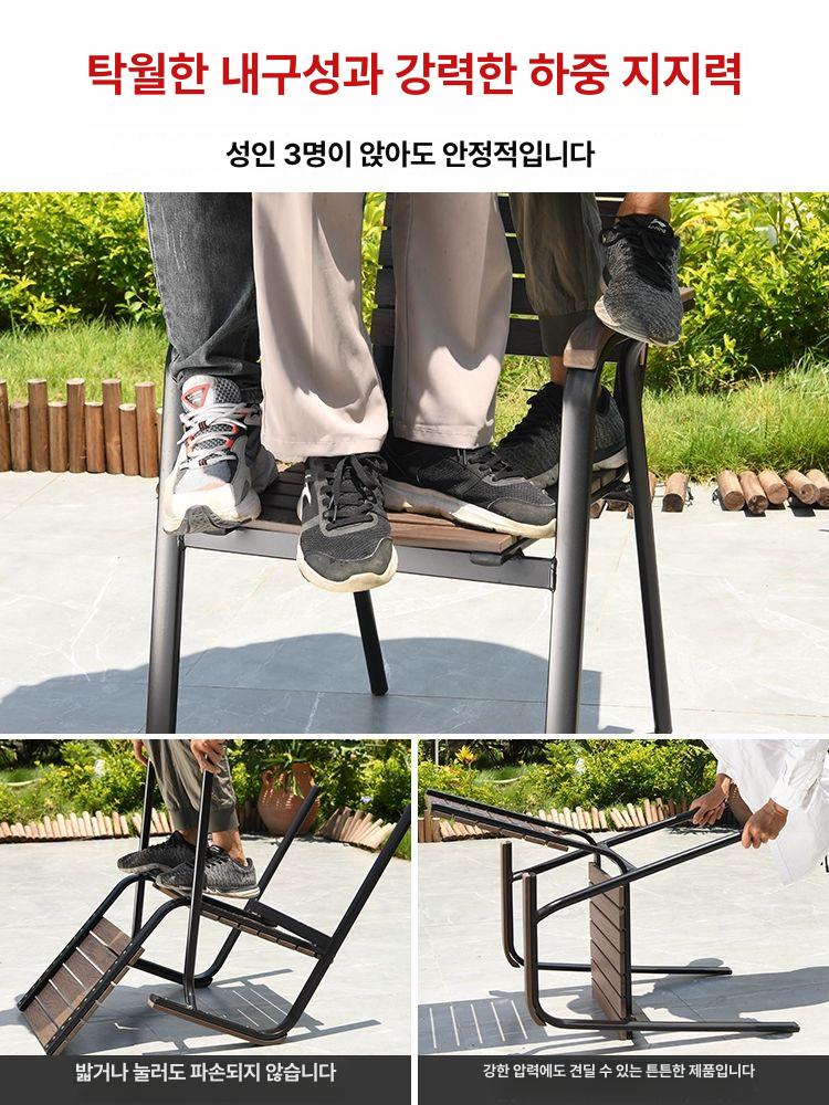 야외 테이블 행사용 바베큐 포장마차 옥상 접이식 원형 가로형 팔걸이 4 1 80cm평판정사각형테이블 - 상세 이미지 4