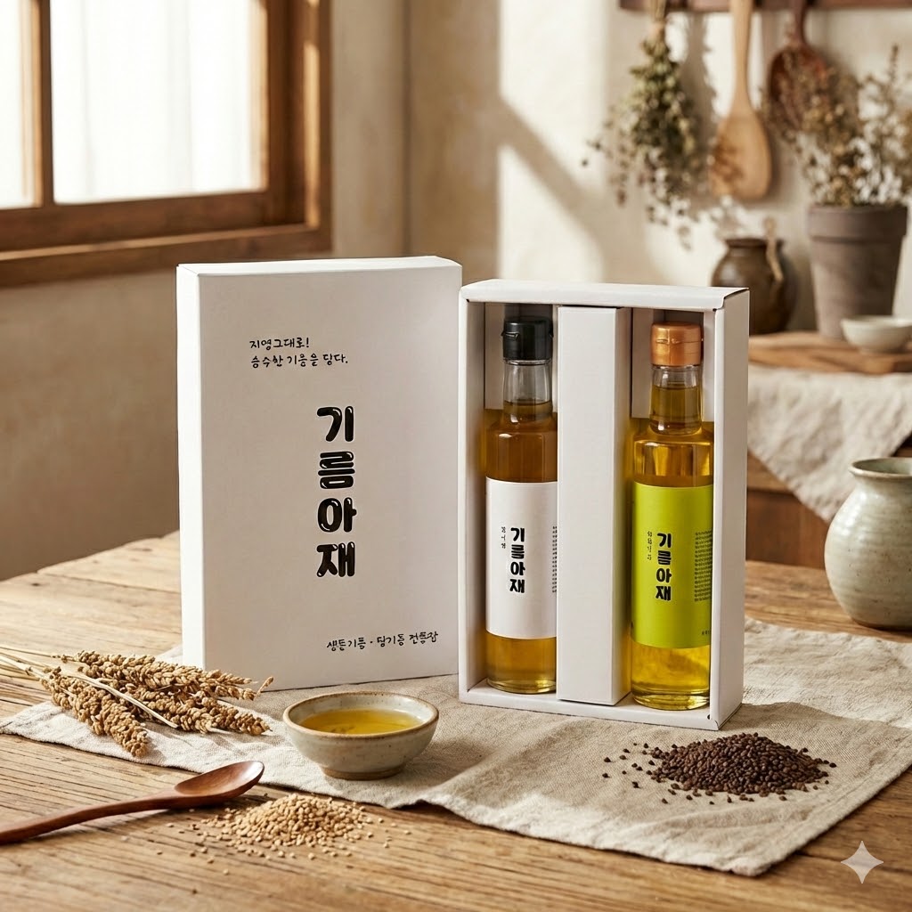 국산 참기름 생들기름 저온냉압착 선물세트 250ml - 상품 이미지