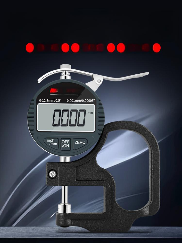 두께 게이지 갭 측정기 산업용 계측기 패브릭 굵기 정밀 산업용+원단 100 팁 0-12.7mm - 상품 이미지
