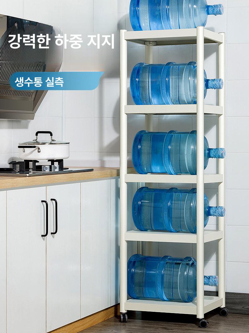 이동식 렌지대 전자레인지 거치대 오븐 다용도 수납장 화이트 5칸 35길이 탄소강 - 상세 이미지 5