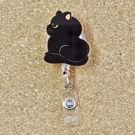 쭉 늘어나는 튼튼한 와이어 무심한 고양이 학생증 연결 고리