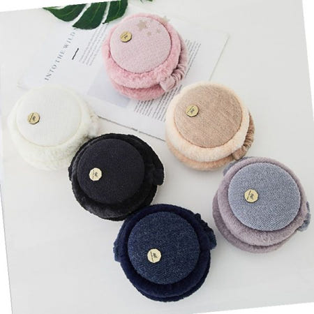 겨울용 접이식 귀보호대 방한용품 보온 귀덮개 야외활동 한파대비 부드러운 털소재