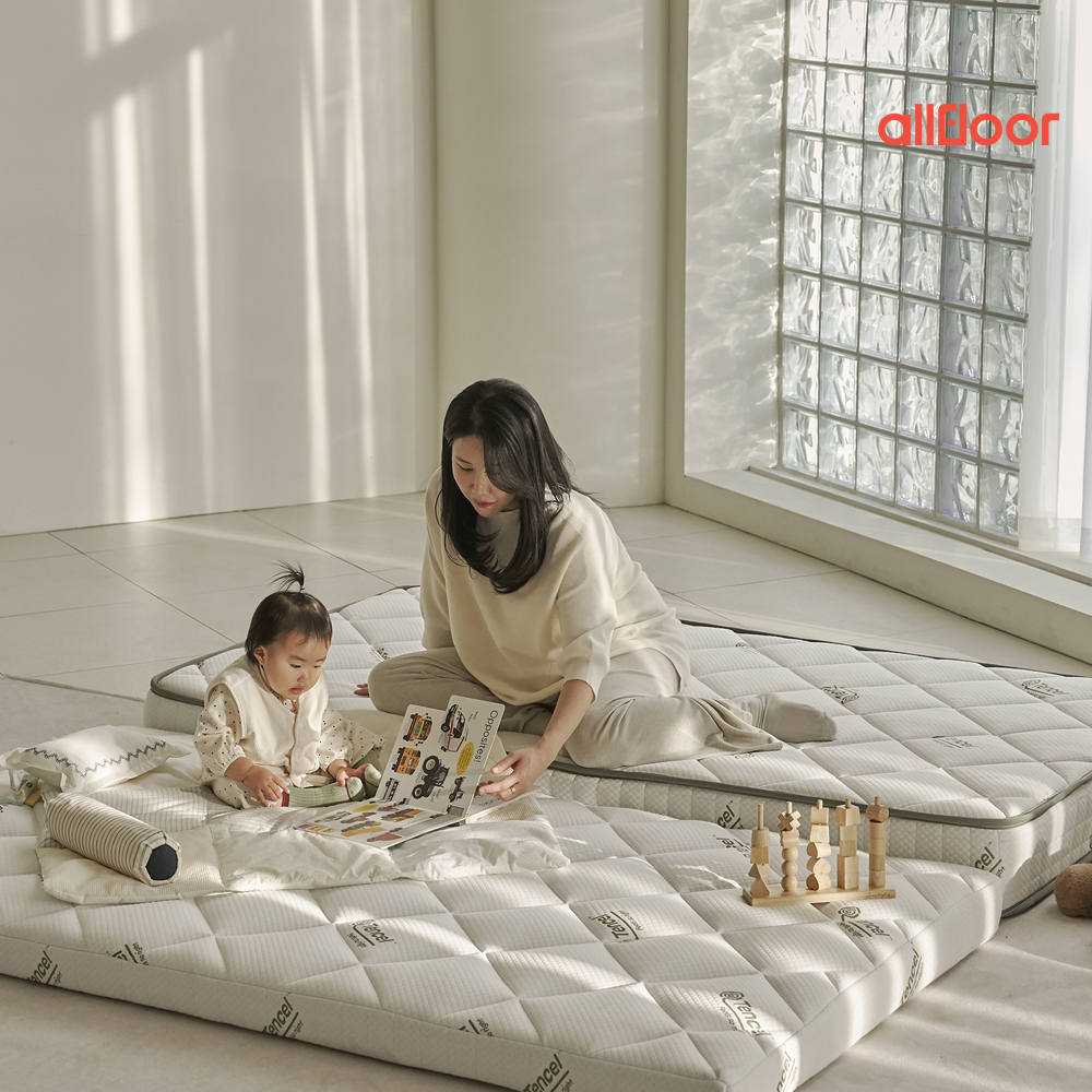올플로어 천연양모 유아용 저상형 매트리스 GR-01 15cm, Q(퀸)1500 - 상품 이미지