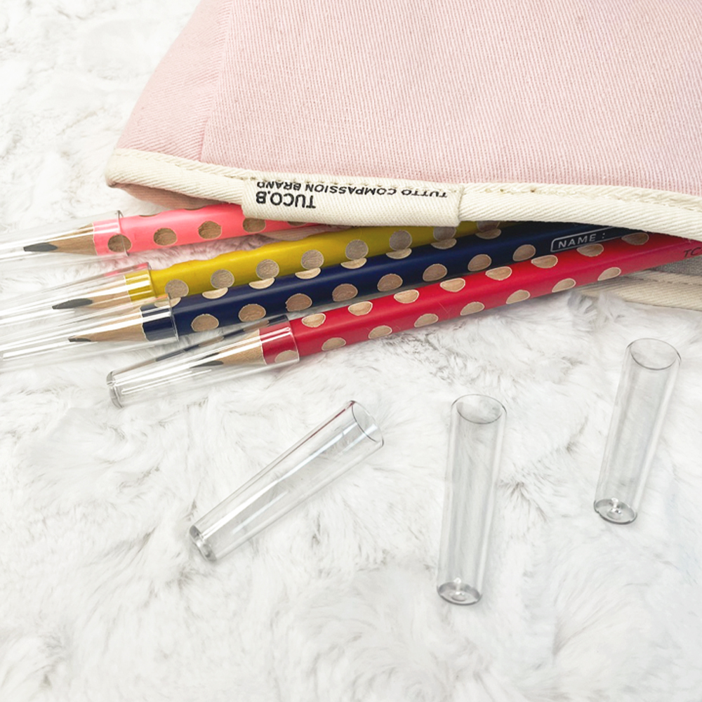 투코비 고투명 연필캡 점보형 4P 10개입 이미지 3