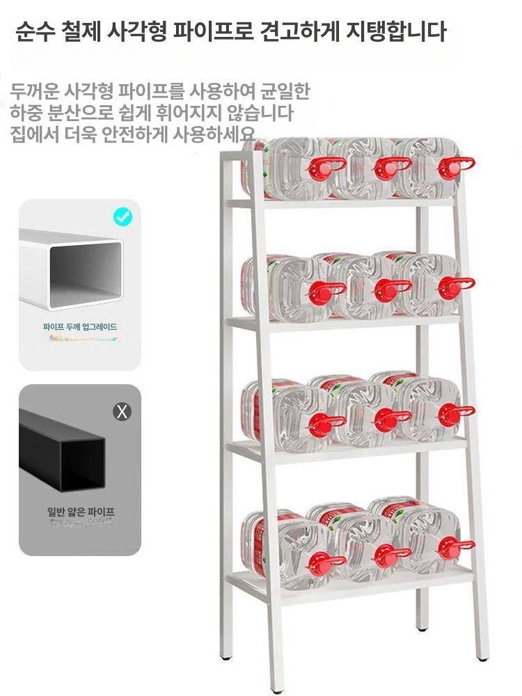 철제 수납 베란다 무타공 무볼트 조립 틈새 모듈 거실 조합 스타일 5단 블랙 60cmx3 - 상세 이미지 2