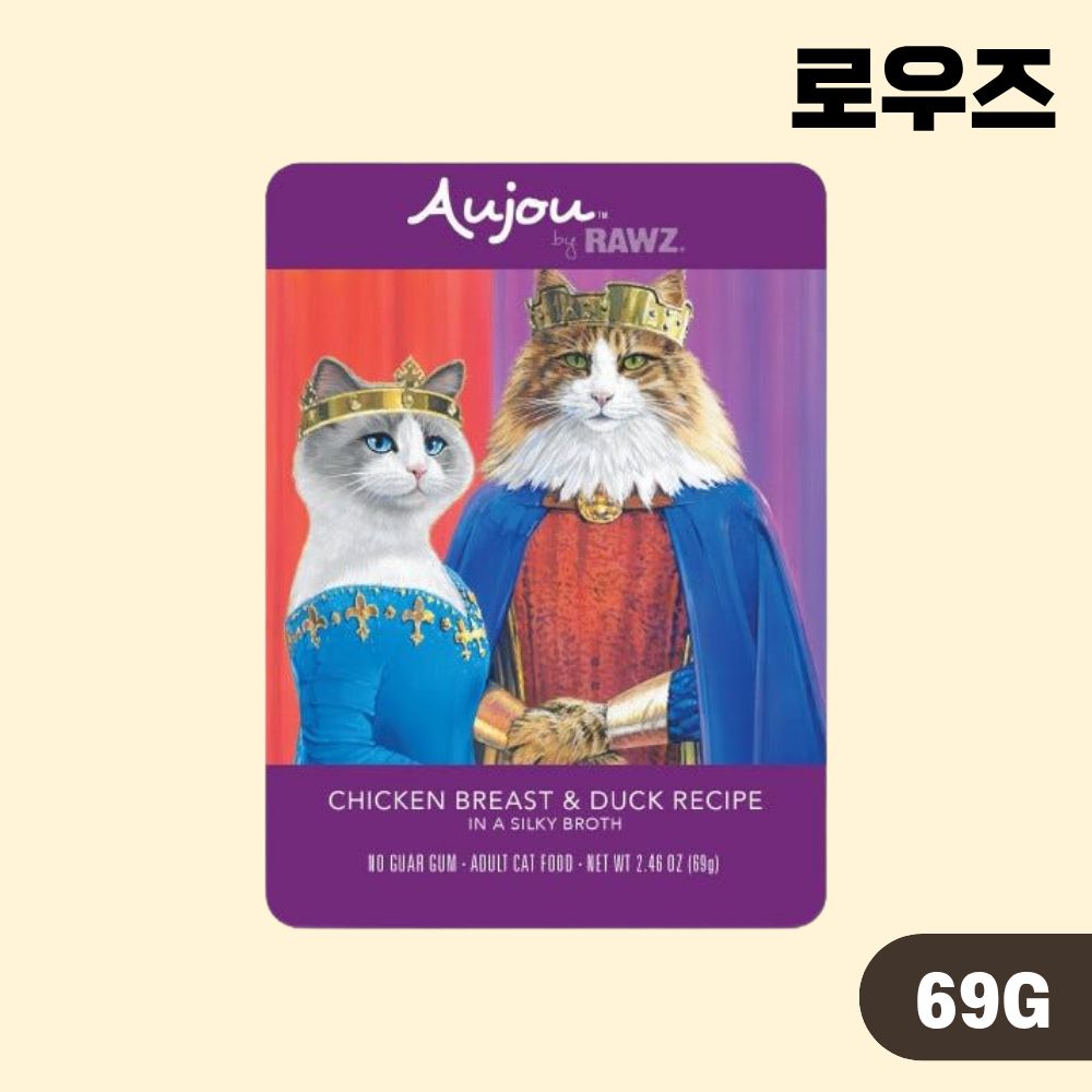 [+N포인트] 로우즈 오쥬바이 습식 파우치 고양이 주식 5종 콤보, 69g, 10개 - 상세 이미지 4