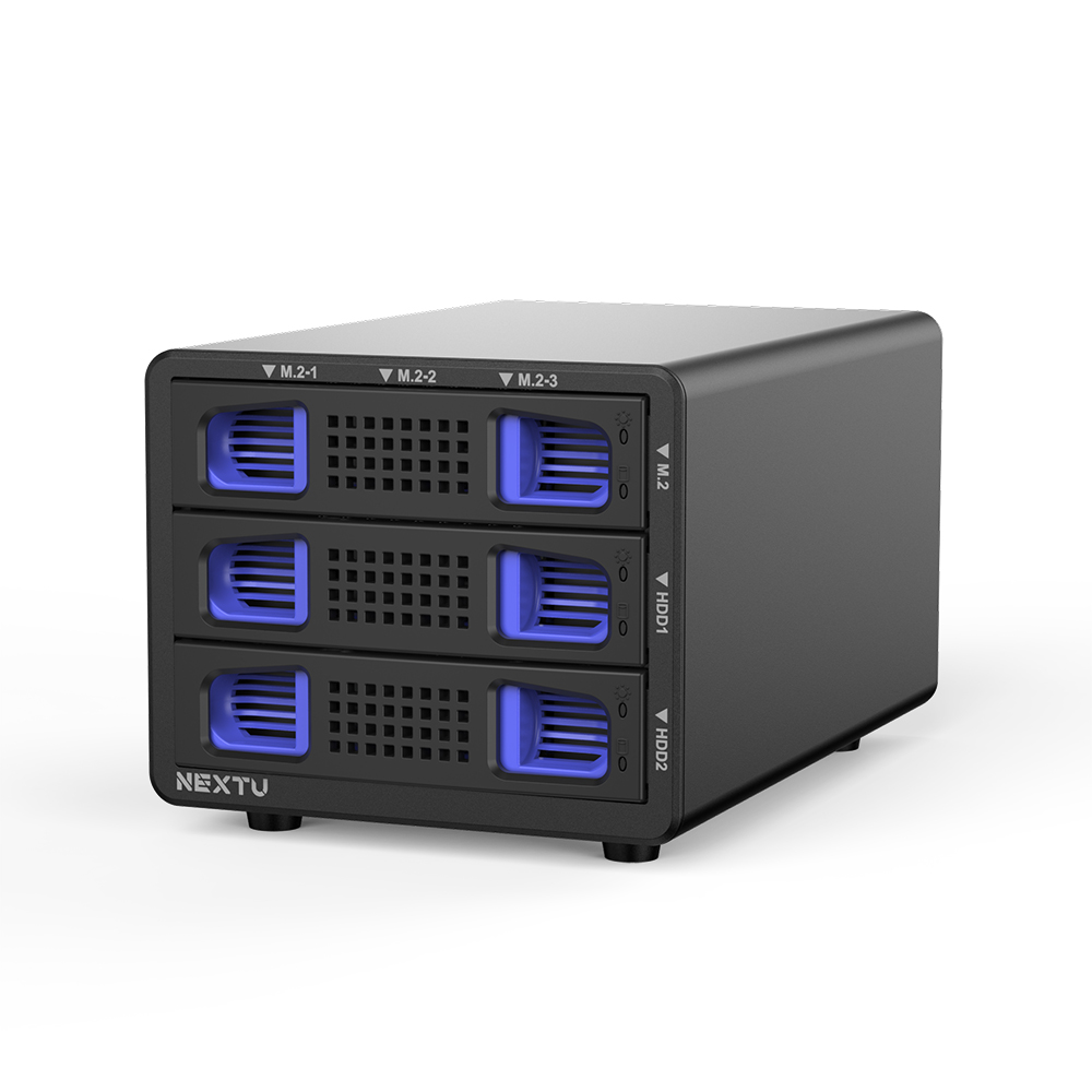 넥스트유 3베이 USB 3.2 Gen2 10G 데이터 스토리지 HDD SDD M.2 하디온 S1 - 상품 이미지