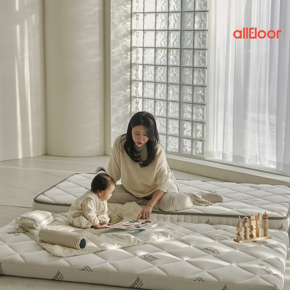 올플로어 천연양모 유아용 저상형 매트리스 GR-01 15cm, S(싱글) 이미지 8