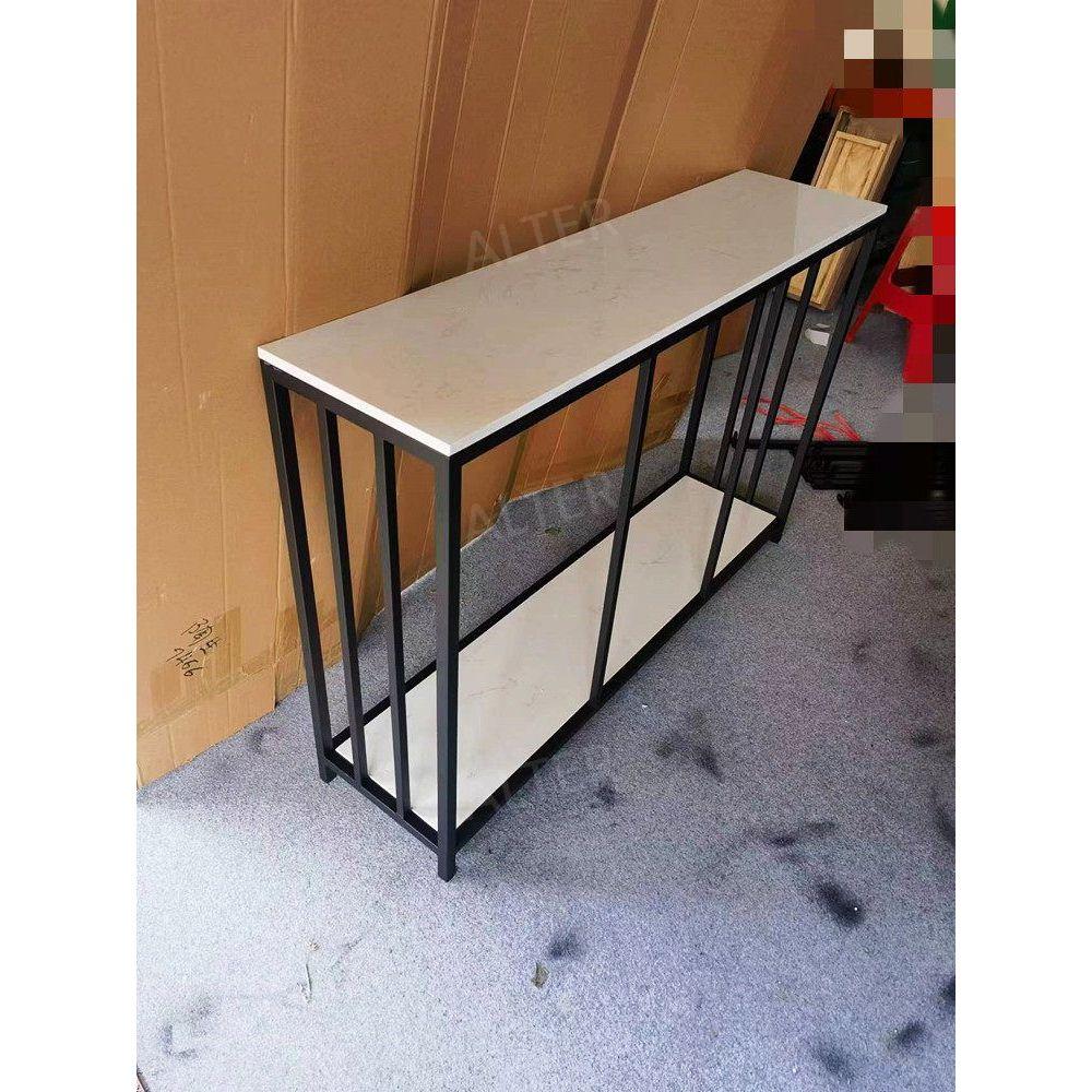 모던 콘솔테이블 슬림 수납장 인테리어 거실 북유럽 미니멀 틈새장 90x26x80cm - 상세 이미지 3