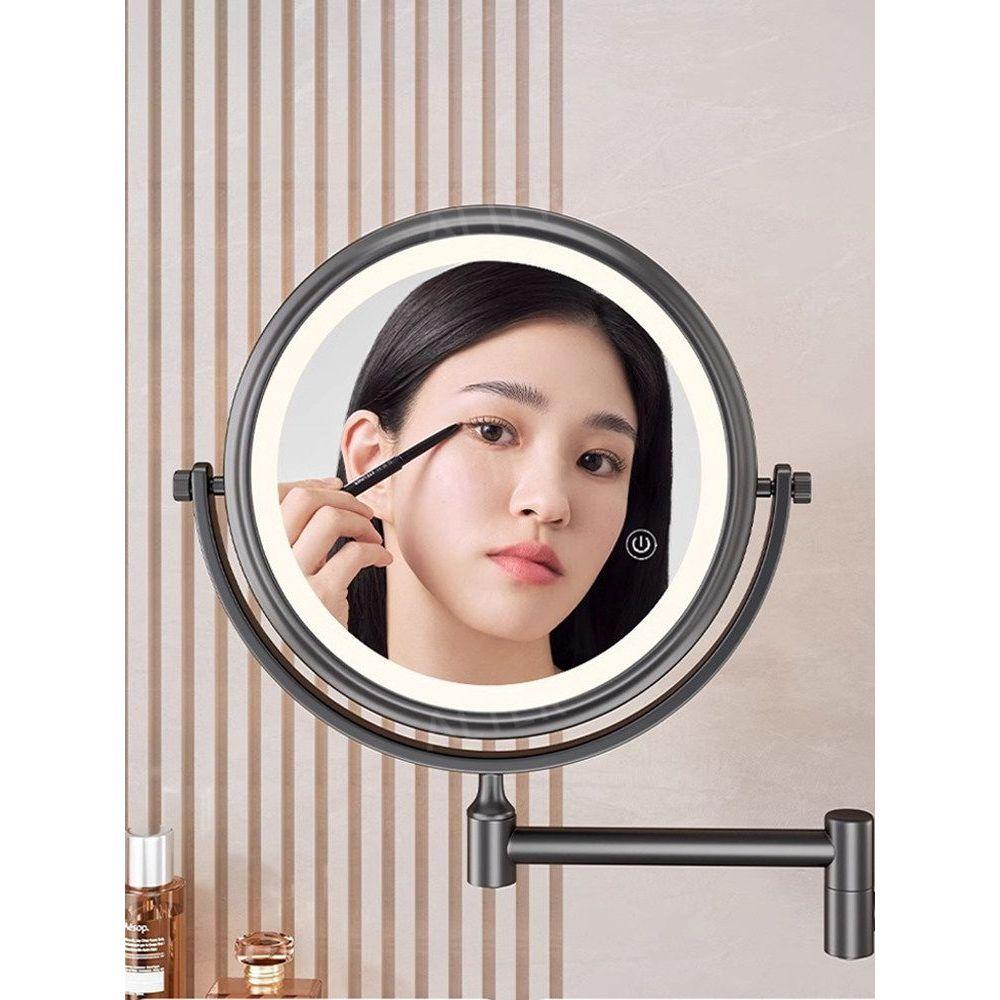흡착 화장거울 LED 뷰티 접이식 확대 양면 욕실 확장 6인치 - 상세 이미지 4