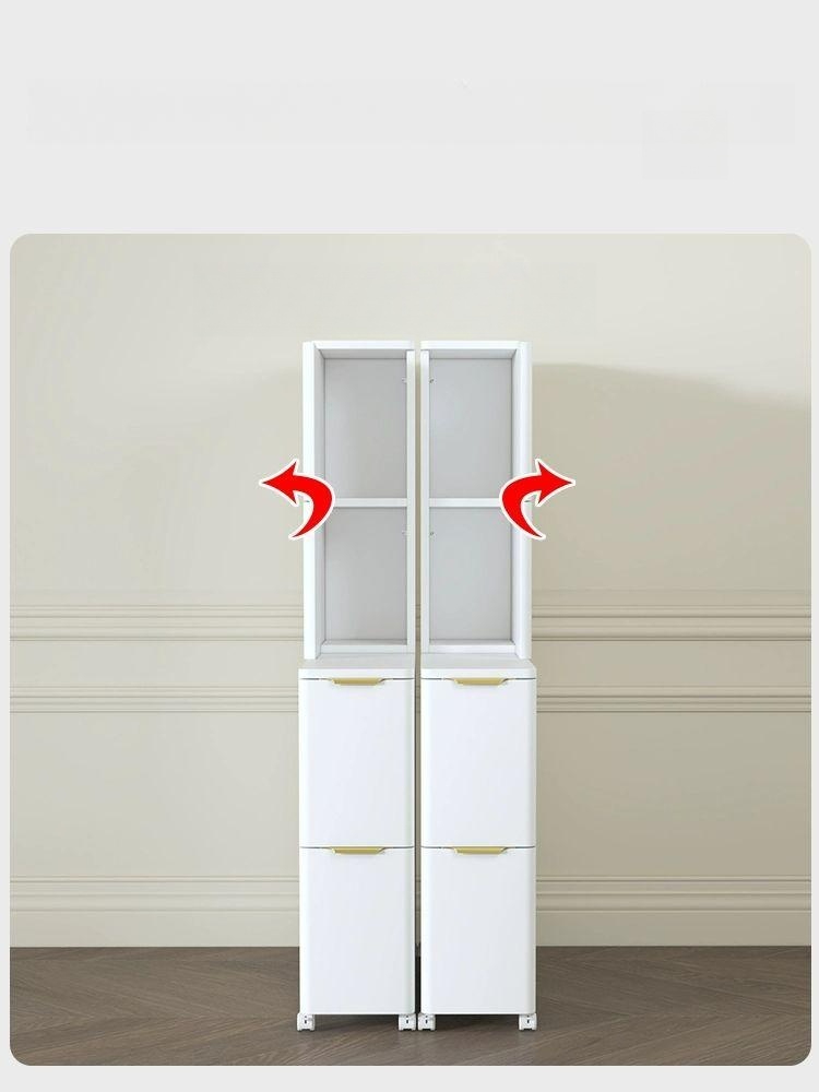 블루바구니 폭좁은수납장 미니 틈새 쇼파 틈새장 얇은 20 x 60x115 왼쪽문개폐 - 상세 이미지 2