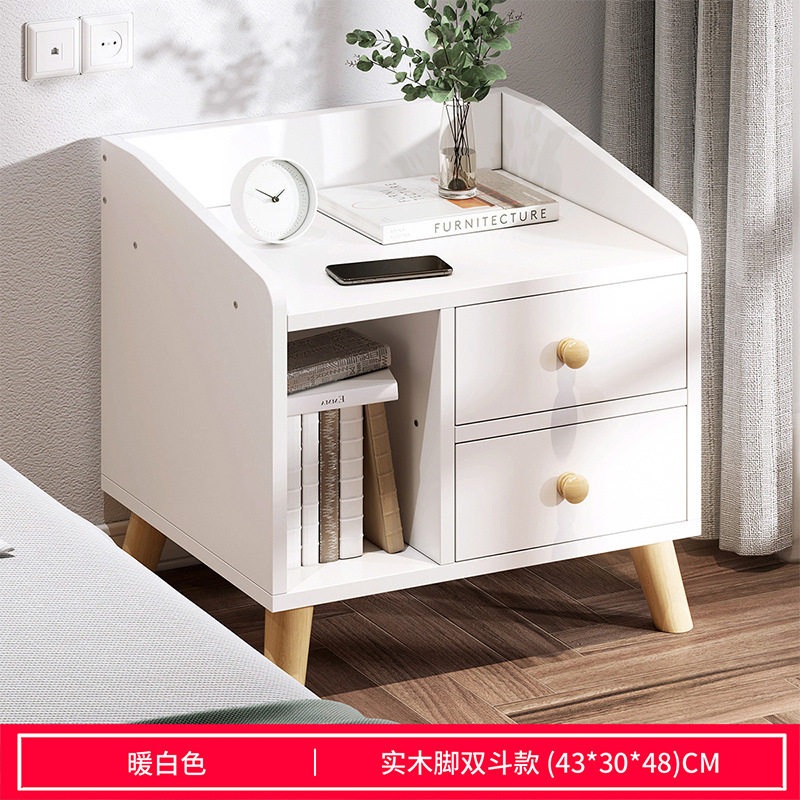 원목 협탁 다용도 수납장 침대 옆 테이블 인테리어 깔끔한 예쁜 사이드 컨트리 오크 PVC 36.4 - 상세 이미지 5