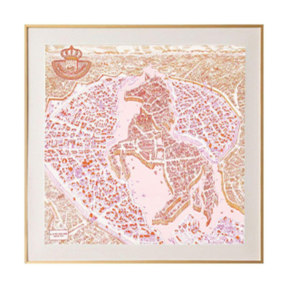 스카프액자 DIY 셀프형 무광골드 인테리어 집꾸미기 무광 금색 알루미늄 프레임 60x60cm (50x50cm 스카프)