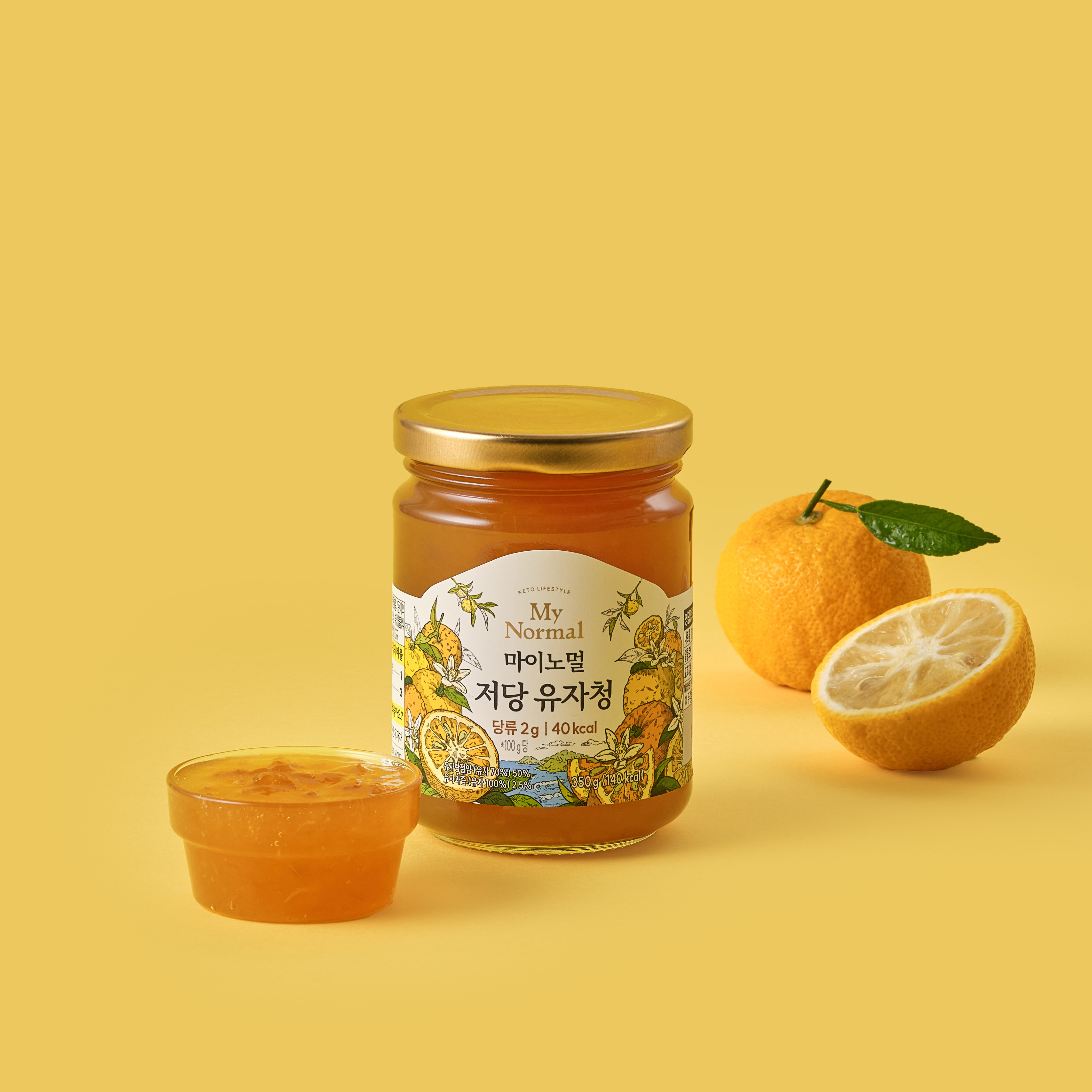마이노멀 100% 국내산 저당 유자청 350g 국산 고흥 유자 유자차 이미지 1