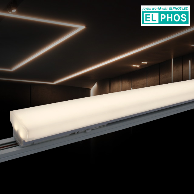 1200mm 엘포스 LED 티라인 레일등 광폭 TS 60 60W, 화이트바디 주백색 이미지 1