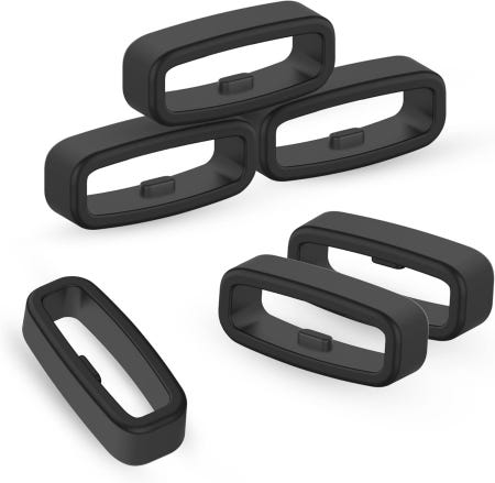 [해외]Amazfit T-Rex Pro/T-Rex 2/T-Rex 3/GTS 4/Bip 3/액티브/액티브 2 밴드용 패스너 링 액티브 스마트워치용 실리콘 커넥터 키퍼 홀더 리테이너