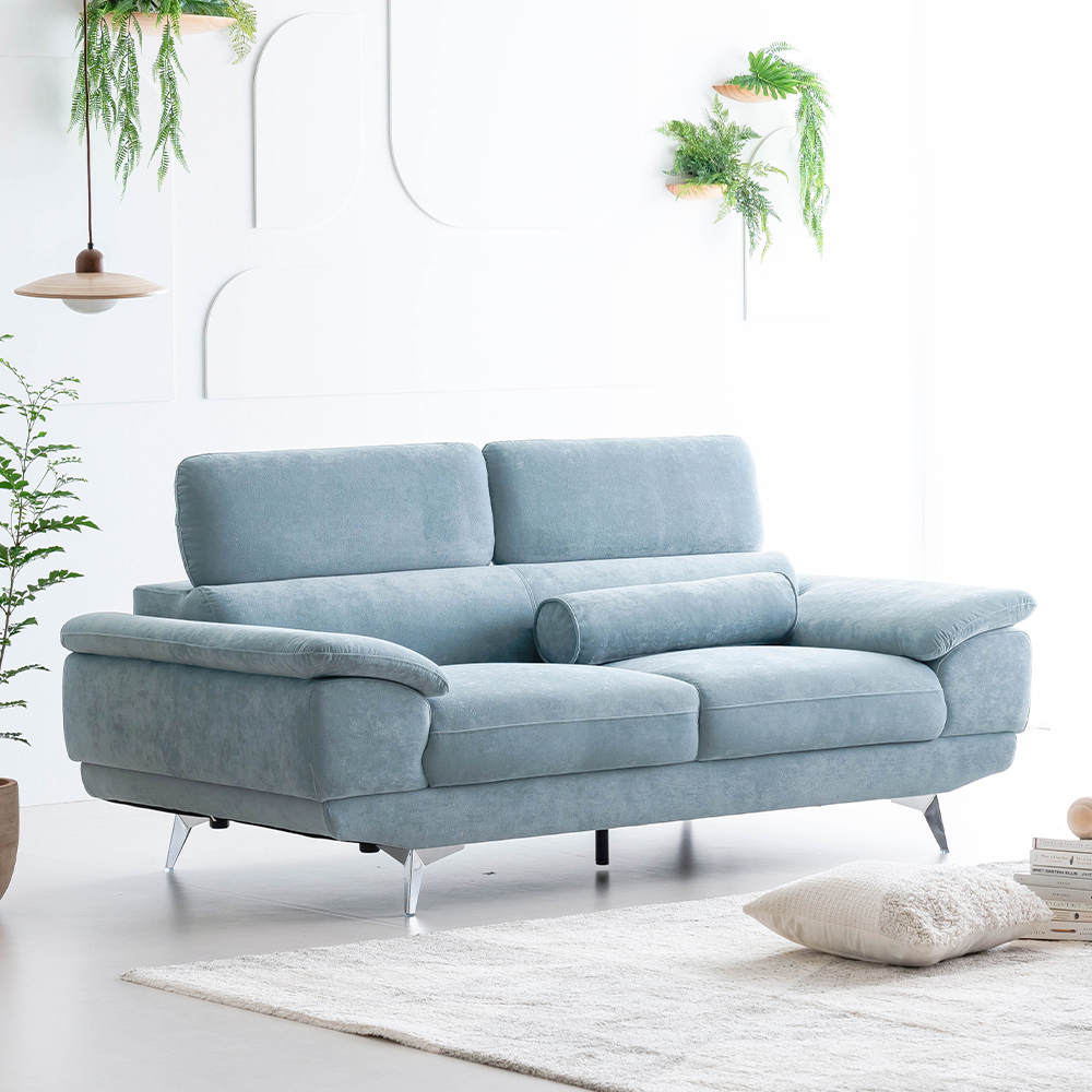 몬스터 아쿠아텍스 이지클린 거실 푹신한 신혼부부 넓은 패브릭 소파 스툴 Event, 오트밀 베이지, 3인용