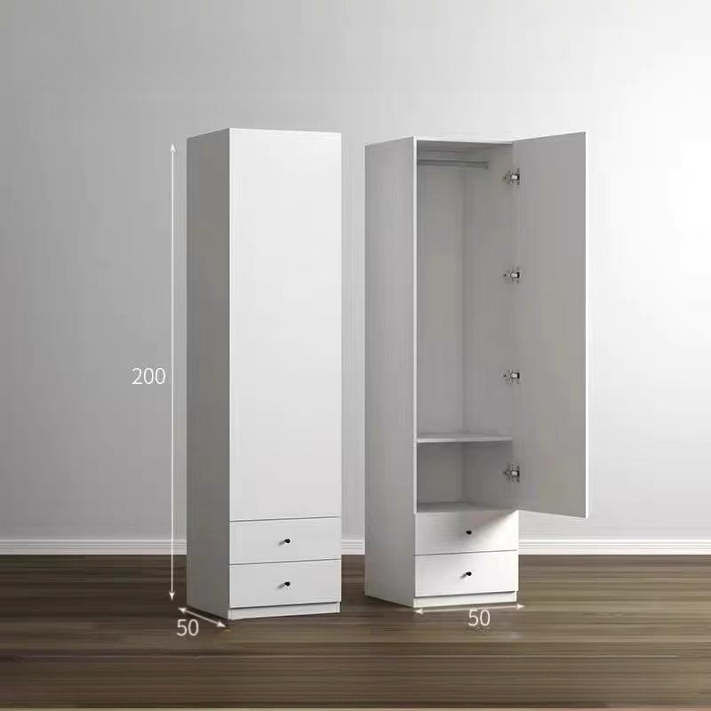 블루바구니 폭좁은수납장 거실수납장 틈새장 침대 30 x 50x200 4단 파티클보드 싱글 도어 조립 필요 - 상세 이미지 2