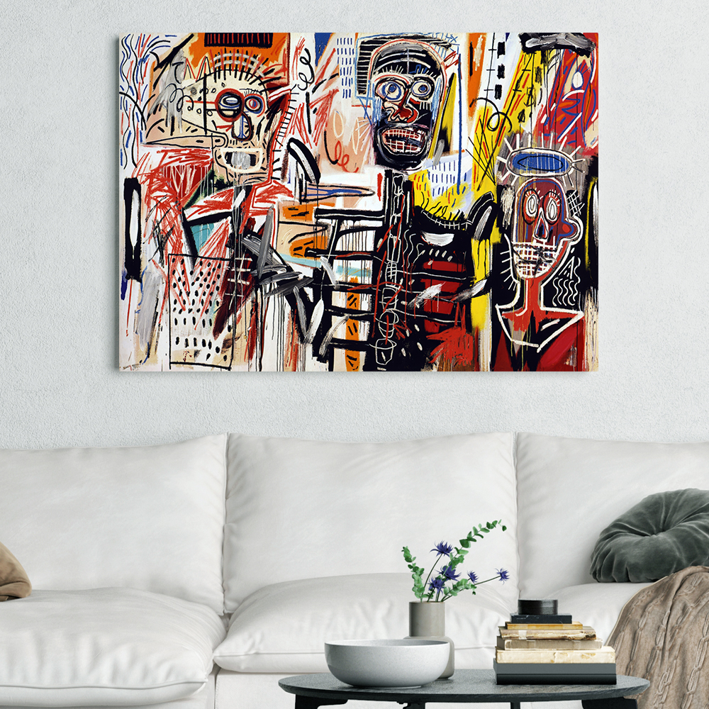 장 미셸 바스키아 인테리어 그림 액자 포스터 명화 19 Philistines 1982 - 상품 이미지