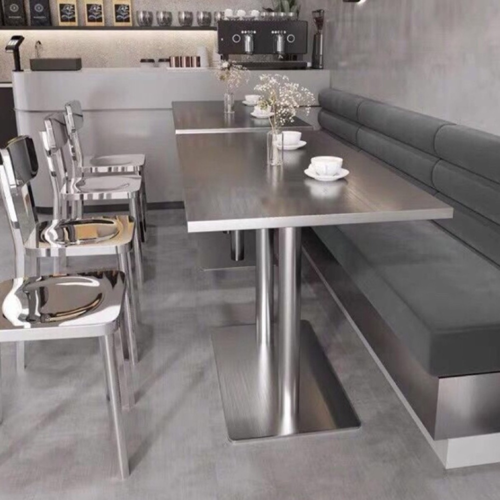 스테인레스 테이블 카페 업소용 사각 식탁 탁자 음식점 식당 가정용 다용도 모던 심플 - 상세 이미지 3