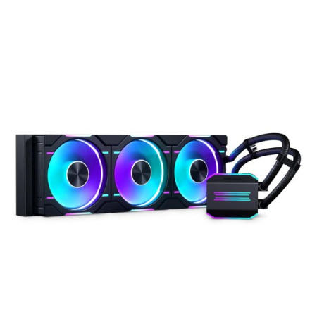 Phanteks [해외]Phantex Glacier One 360D30 X2 AIO 액체 CPU 쿨러, Evolv 캡 디자인, 3배 성능 D30-120 D-RGB 팬, 인텔 LGA 1851, 17