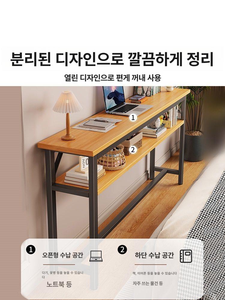 틈새수납장 틈새장 소파뒤 침대옆 수납장 주방수납장 긴 사이드 소파 쇼파 화이트마블 선반 - 상세 이미지 3