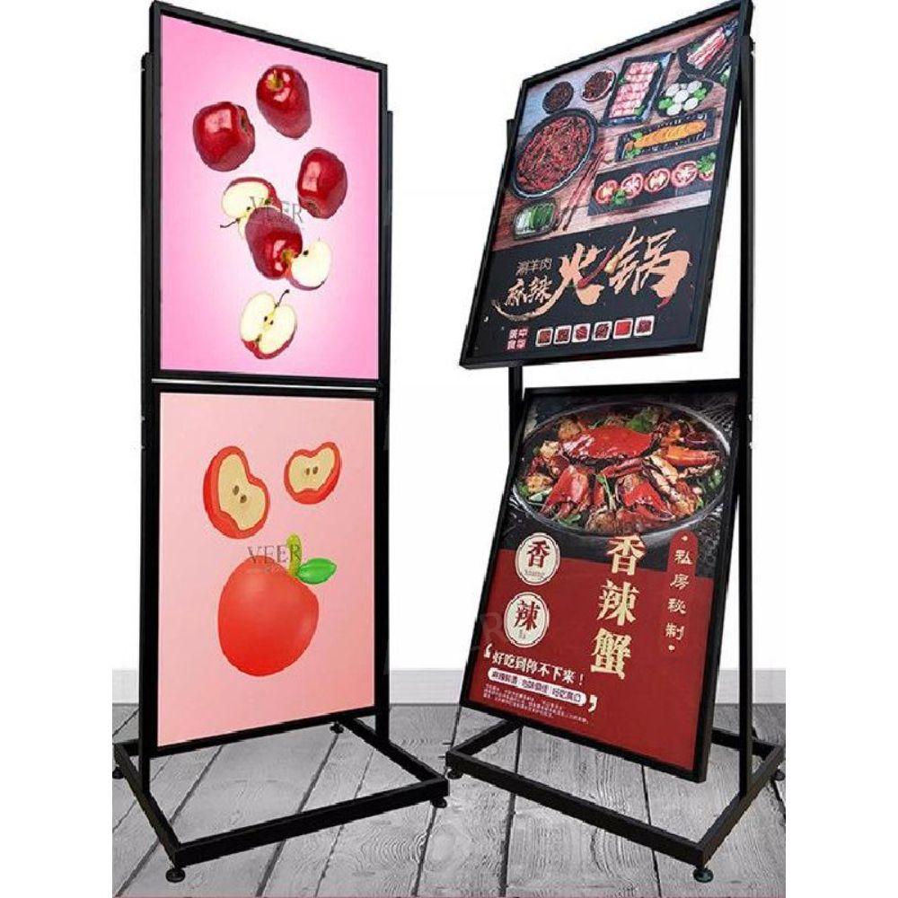 전단지 거치대 팜플렛 카다로그 도서 카탈로그 매거진랙 가판대 잡지꽂이 A-2 화이트+3단 표시 - 상세 이미지 3