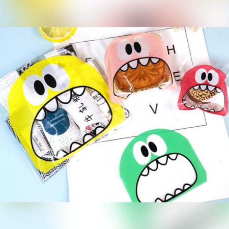 선물포장비닐 공룡 선물 투명 포장 비닐 10x13cm 100P DD-10934