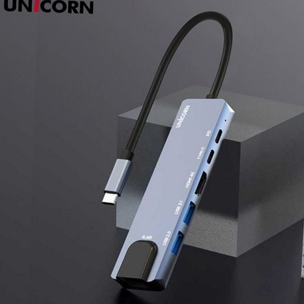 6in1 usb 멀티 허브 타입랜 c 타입 멀티 허브 스마트폰 - 상세 이미지 2