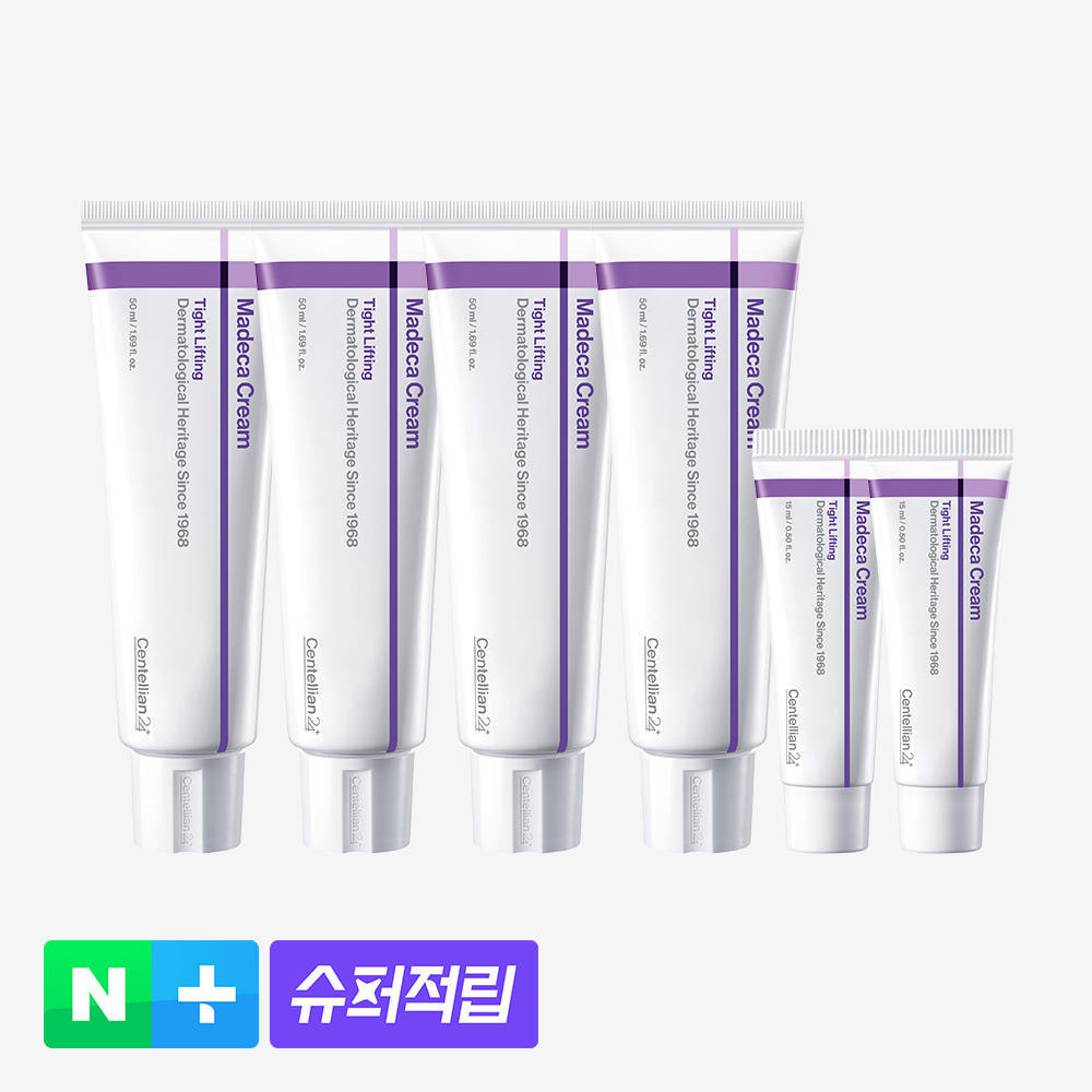 [10%추가적립]동국제약 센텔리안24 마데카크림 올뉴 타이트리프팅50ml 4개+15ml 2개 /병풀크림 시카 테카(TECA) 콜라겐 노화 주름개선 안티에이징 보습 탄력에 도움 제품 이미지