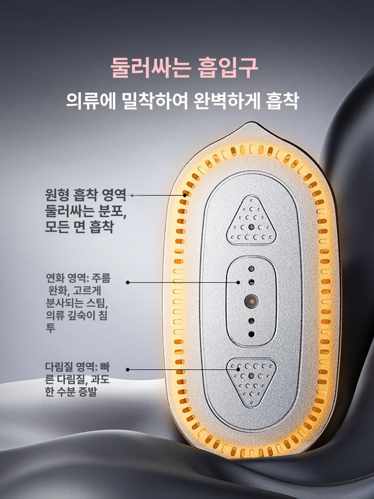 진공흡착다리미 스팀 흡입식 진공다리미 양복 살균 오트밀크화이트 - 상세 이미지 4