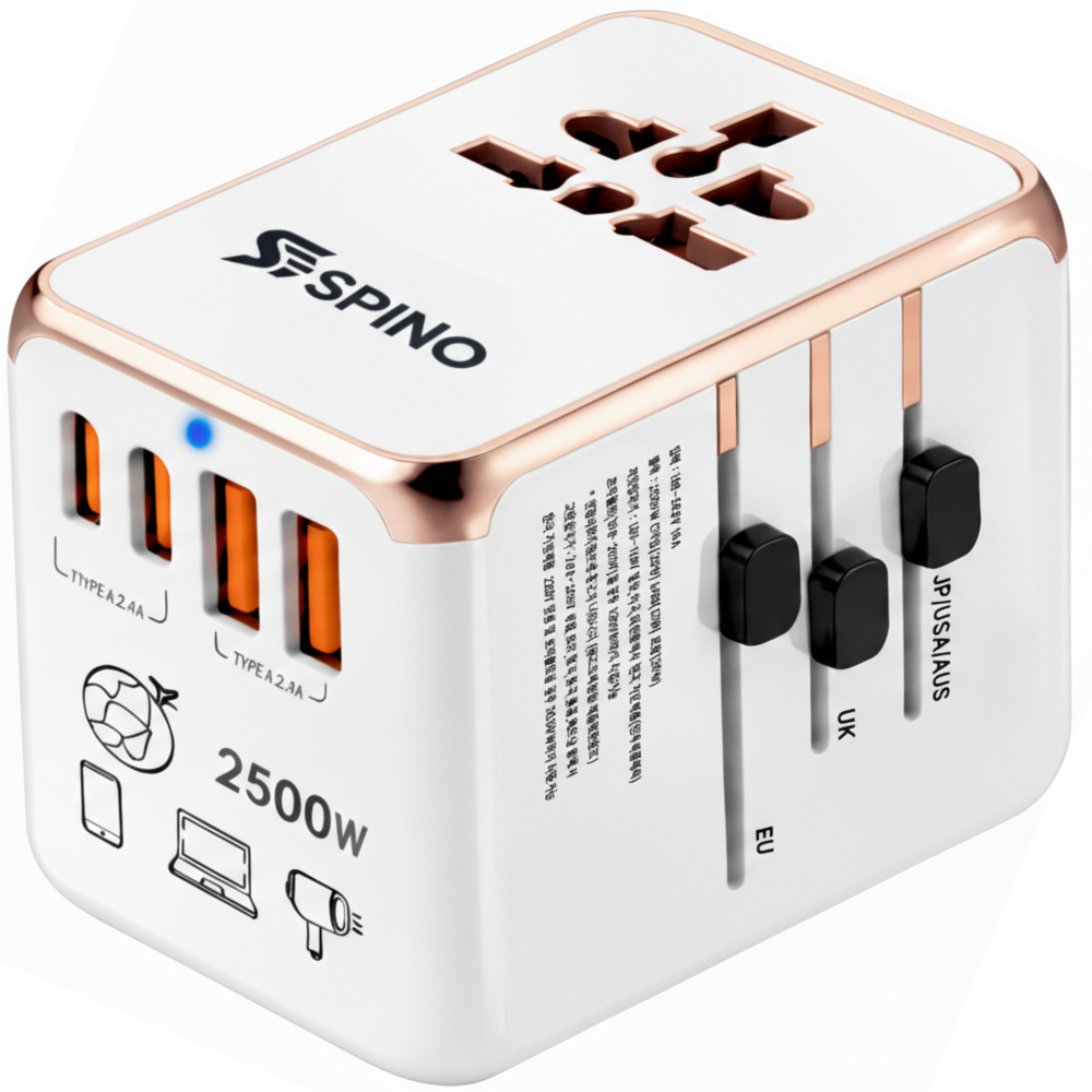 스피노 해외 여행용 멀티 어댑터 미국 홍콩 중국 110V 콘센트 여행용 멀티탭 일본여행 돼지코 어댑터 유럽 플러그 제품 이미지