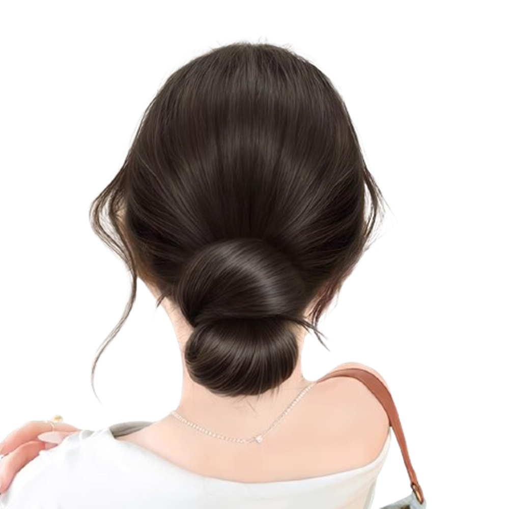 로우번 묶은머리 뒷머리 집게핀 가발 박대표마켓 - 상세 이미지 4