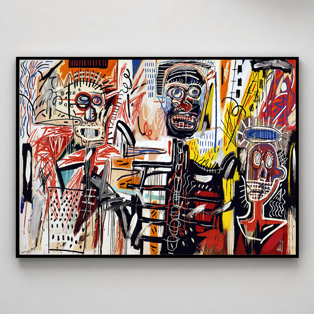 장 미셸 바스키아 인테리어 그림 액자 포스터 명화 19 Philistines 1982 - 상세 이미지 3