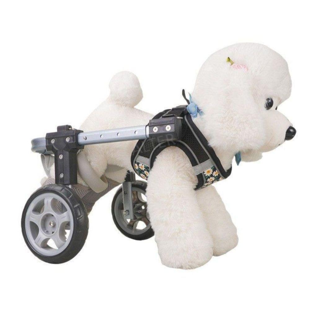 강아지 뒷다리 보행기 2륜 애견 보조기 노견 검정색 2륜 XS (22-27cm 2.5-4kg) - 상품 이미지