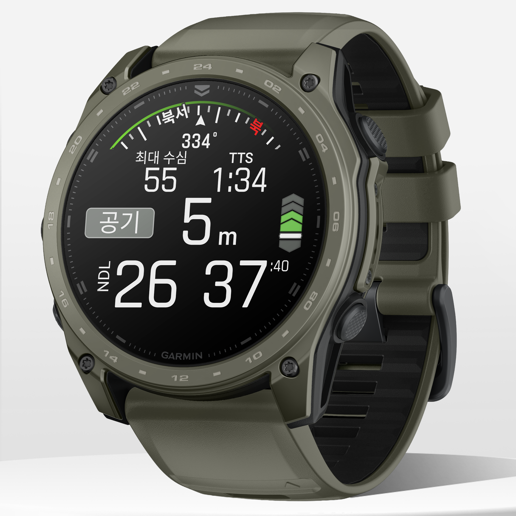 가민 택틱스8 아몰레드 아웃도어 GPS 스마트워치 세라코트 올리브 드랩, 51mm - 상품 이미지