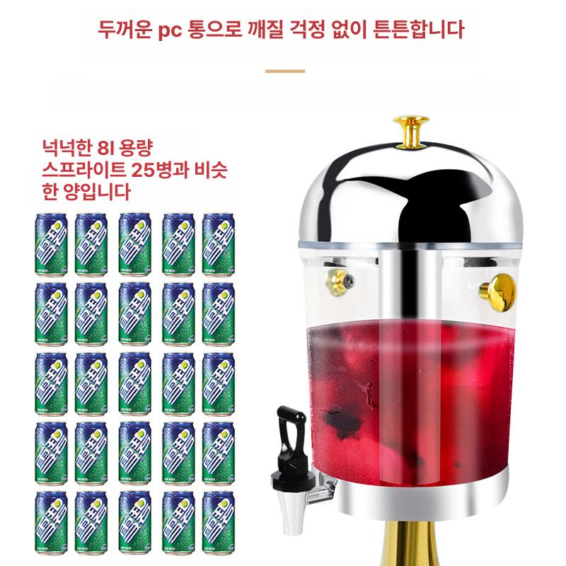 물통 디스펜서 워터저그 스테인레스 저그 뷔페용 음료통 이중 16L 두꺼운 - 상세 이미지 2