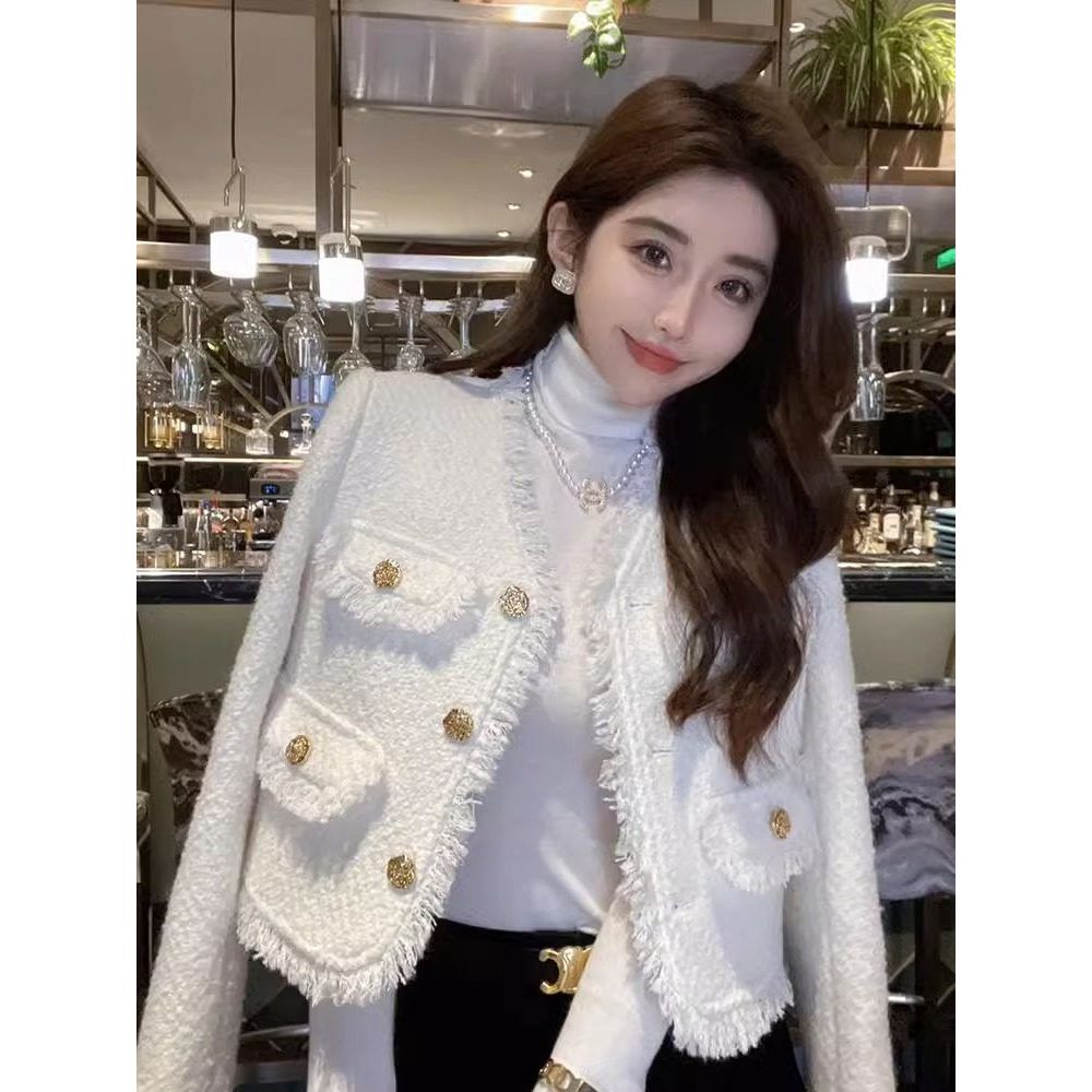 이혼숙려캠프 자켓 트위드 박하선 패션 화이트 S - 상품 이미지