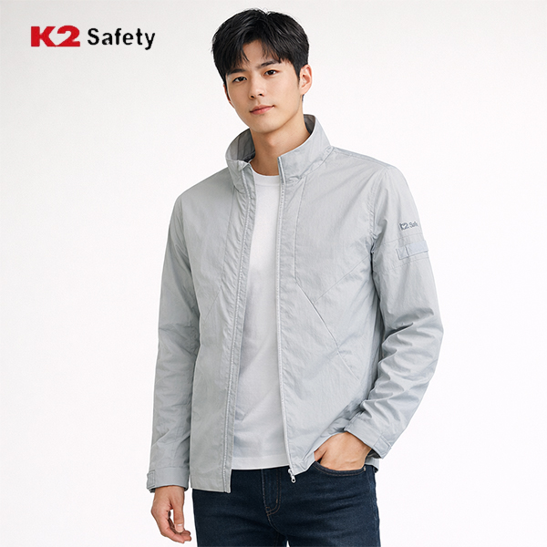 K2 세이프티 작업복 상의 춘추작업복 바람막이 자켓 근무복 2106 - 상품 이미지
