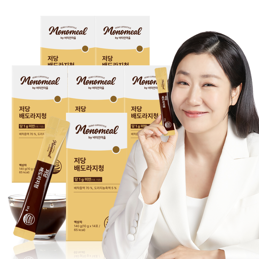 [84회분/1만원 할인쿠폰] 비타민마을 모노밀 알룰로스 저당 배도라지청 스틱 14포, 6개 제품 이미지