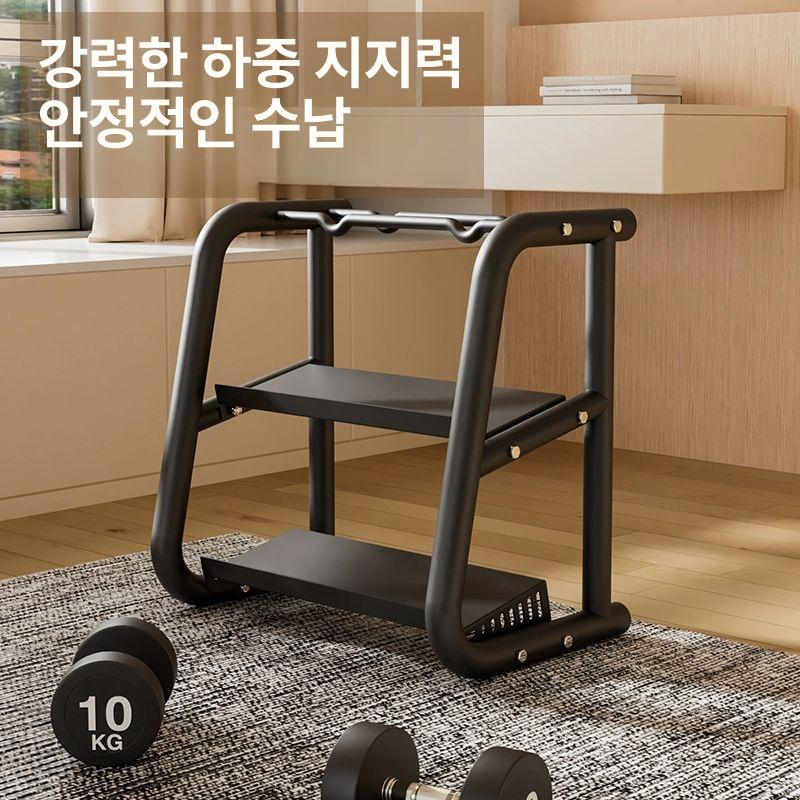덤벨 거치대 정리대 보관함 원판 보관대 조립식 가정용 덤벨 케틀벨 랙 - 상세 이미지 5