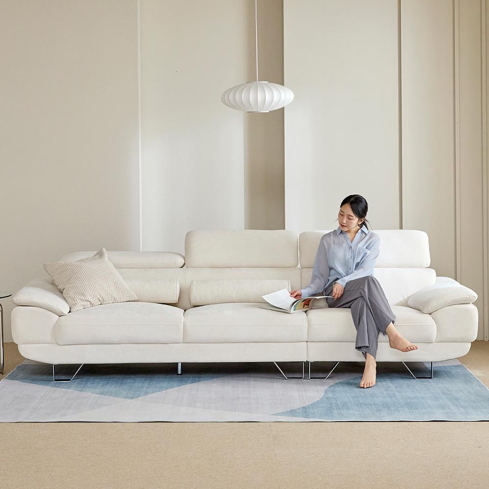 [BEST](쿠션선물)몬스터 아쿠아텍스 기능성 패브릭 이지클린 소파 스툴 Event, 민트블루, 4인용