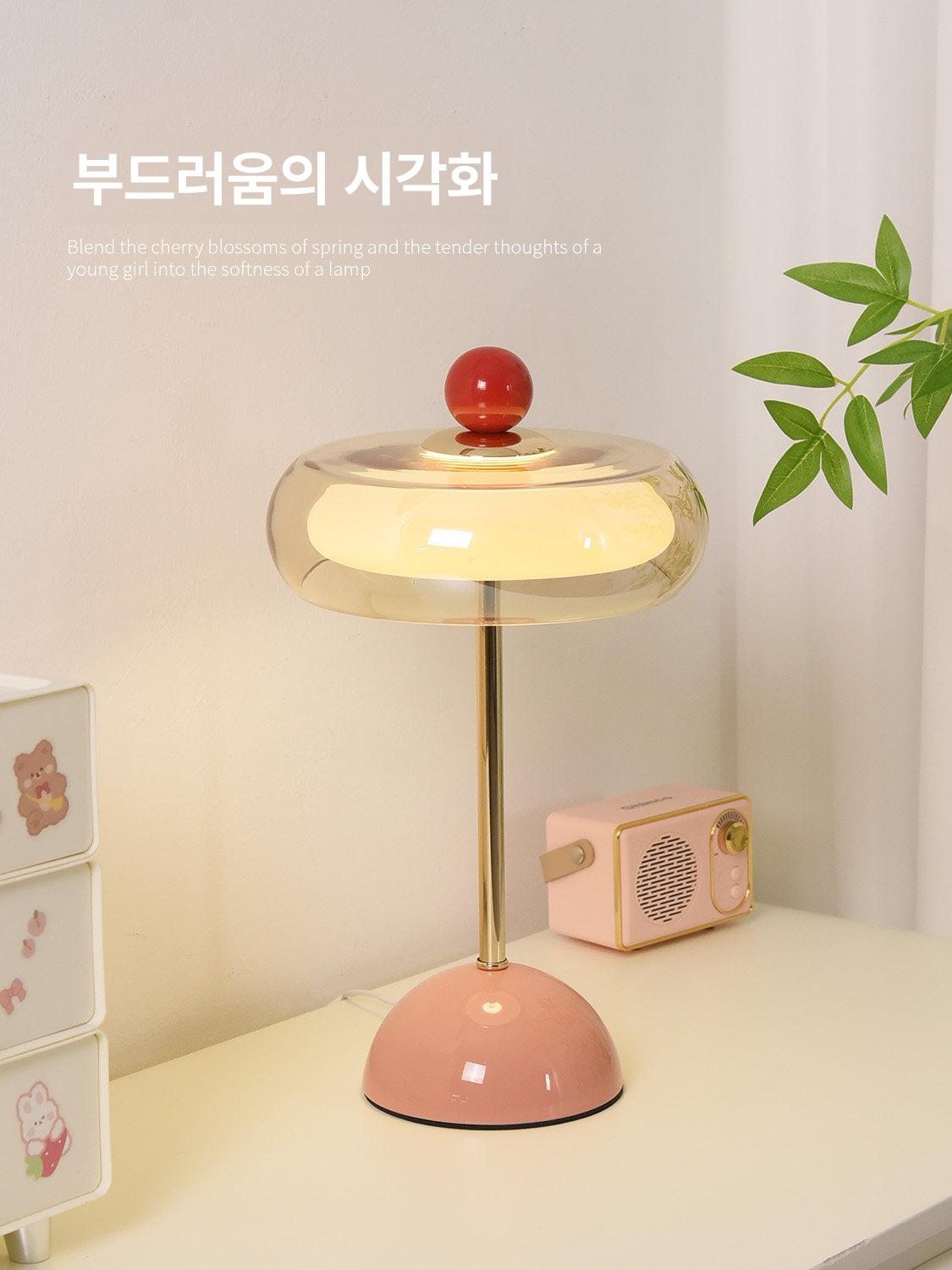무드등 침실조명 집들이 선물 충전식 거실 조명 북유럽 사쿠라핑크 플러그인 버튼 - 상세 이미지 2